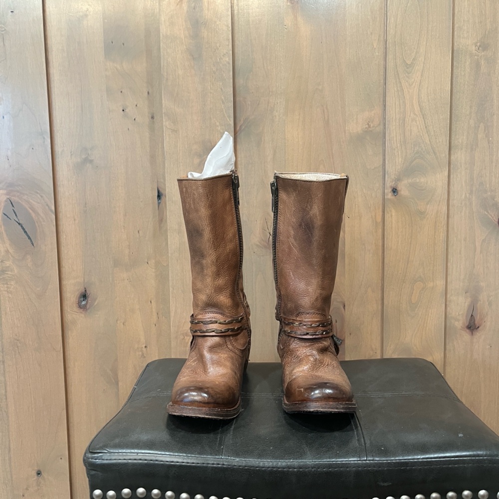 Bed Stu Women’s Brown Leather Zip-Up Boots